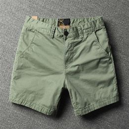 Men's Shorts Summer 5 Part Casual Work Trousers Solid Colour Bermudas Homme Lightweight Thin 230130