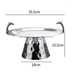 Plates Stainless Steel Creative Faucet Fruit Plate Bar KTV Countertop Snack El Pastry Sushi Rack