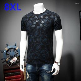 Men's T Shirts Plus Size 10XL 8XL 6XL 5XL 4X Print Mens T-shirt Short Sleeve Summer Hi-street Oversized Hip Hop Tshirt Cotton Tee