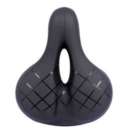 Saddles Bicycle Seat Cushion Reflective Soft Big Butt Saddle Shock Absorption Hollow Breathable Comfortable Bike Accessories 0130