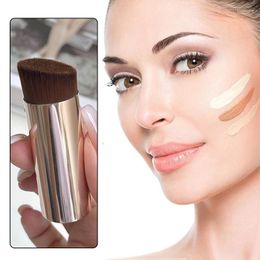 Makeup Brushes Foundation Brush Does Not Eat Powder Easy To Apply Light And Trace-free Mini Portable Slant Flat Fashion
