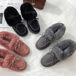 Boots Women with Extra Fleece Thickening Fall/winter 2022 for Pregnant Going Out Cute Plush Cotton Platform Shoes 221215