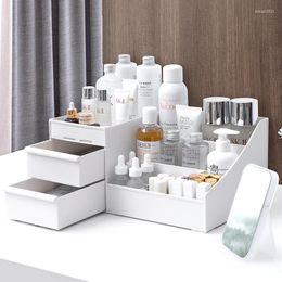 Storage Boxes Drawer-type Cosmetic Box Portable Plastic Large-capacity Home Makeup Skin Care Desktop Dresser Organizer