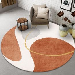 Carpets Modern Light Luxury Round Living Room Sofa Coffee Tables Rug Ins Style Decoration Bedroom Carpet Non-slip Bath Mats