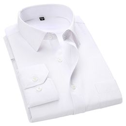 Men's Casual Shirts 4XL 5XL 6XL 7XL 8XL Large Size Business Long Sleeved Shirt White Blue Black Smart Male Social Dress For Plus 230130