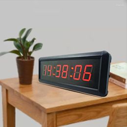 Wall Clocks Led Portable Digital Display Information Clock Indoor Remote Control Mounted Single Side Positive Countdown Stopwatch Funct