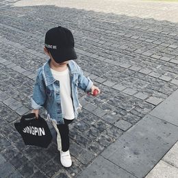 Coat 2023 Autumn Winter Est Baby Denim Jacket Child Clothes Patchwork Jeans Lapel Shirt Outerwear Casual Daily Outfit