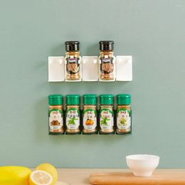 Kitchen Storage 5 Pcs/set Wall-mounted Seasoning Jar Rack Useful Adhesive Spice Holder Accessories