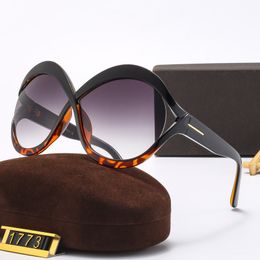 Designer Sunglasses For Men and Women Luxury Sunglass Retro Classic Vintage Frameless Brand Polarised Fashion Goggle Driving Eyeglasses 6 Colours With Box TF1773
