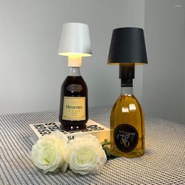 Table Lamps Creative Combined With Wine Bottle Bar Lamp Rechargeable Desk Led Battery Operated Restaurant Dining Night