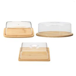 Plates Butter Storage Box With Lid Holder Cheese Server Sliced Vegetable Tray For Refrigerator Kitchen Countertop