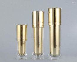 Storage Bottles 50ml Shiny Mirror Gold Acrylic/plastic Bottle Lotion/emulsion/serum/foundation/toner Whitening Skin Care Container Pump