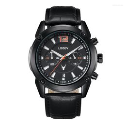 Wristwatches LeeEV Men Military Sports Watch Multifunctional Complete Calendar Two Eyes Decorative Boy Students Quartz