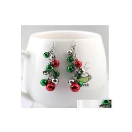 Dangle Chandelier Earrings Crystal Snowman Jewellery Christmas Tree Stud Earring For Women Creative Party Accessories Girl Gifts Dro Dhwe5