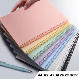 Notepads A4 30hole Binding Looseleaf Cover 20hole PP Matte Sheet 26hole Film Discbound Book Roller Transparent 230130