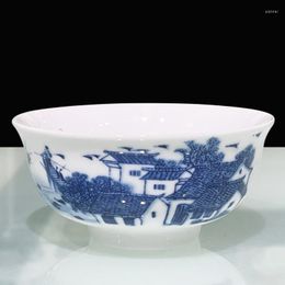Bowls 4.5inch Vintage Rice Bowl Porcelain Small Soup Home Blue And White Dinnerware El Ceramic Decor Crafts