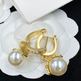 Luxury Retro Hong Kong Style Simple Pearl Earrings Graceful Personality Go-Getter Girl Style Elegant Earring