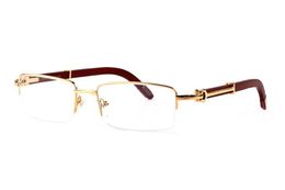Fashion Designer Sunglasses for Women Polarised 2022 Luxury Brand Glasses Men Pilot Sunglass UV400 Eyewear Gold Metal Half Frame Wood P Mdgh