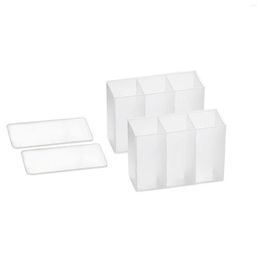 Storage Boxes 3pcs Wall Mounted Dividers Durable Cosmetic Organiser Box For Makeup Accessories