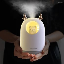 Night Lights Animal Humidifier Rechargeable Light Kids Bedroom Aroma Diffuser Cool Mist Maker Air Creative Gift USB With Romantic Lamp