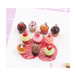 Charms Diy Resin Cup Cake Chocolates Earrings Key Ring Findings Components Charm Jewellery Accessories For Girl 0 5Hl Q2 Drop Delivery Dhxic