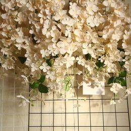 Decorative Flowers Artificial Flower For Wedding Decoration Wall Hanging Vine Rattan Hydrangea Party Arch Christmas