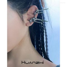 Backs Earrings Exaggerate Punk Gothic Irregular Star Ity Metal Ear Bone Clip For Women Girl Party Y2K Jewelry HUANZHI 2023 Cuff