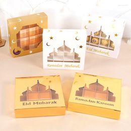 Gift Wrap Eid Mubarak Box Chocolate Candy Packaging Diy Paper Bag Muslim Islamic Festival Supply Al-fitr