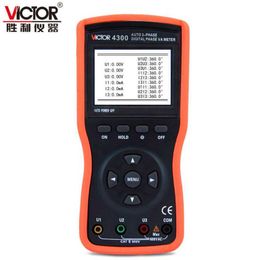 VICTOR 4300 Intelligent Three-Clamp Digital Phase Voltammeter LCD Display 240dots160dots Test the Secondary Circuit Etc New.