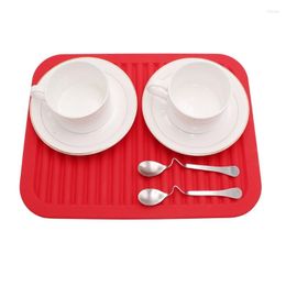 Table Mats Durable Silicone Drying Pad Placemat Water Philtre Heat-resistant Tripod For Kitchen Counter