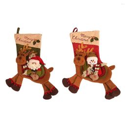 Christmas Decorations Stocking Adorable Xmas Pendant Festival Pendants Year DIY Candy Gift Bag Hanging Adornment Santa Claus