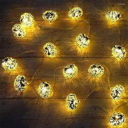 Strings 30/20/10leds Halloween Pumpkin String Lights Rust-proof Gold Garland For Christmas Year Home Patry Room Decor