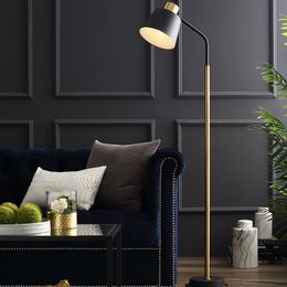 Floor Lamps Nordic Minimalist Modern LED Lamp Living Room Bedroom Study Black And White Metal Lustre Vertical Reading