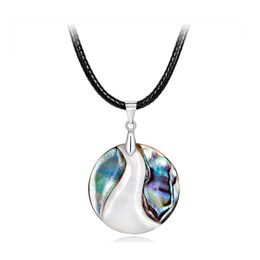 Pendant Necklaces Fashion Jewellery Natural Abalone Shell Necklace Handmade Drop Delivery Pendants Dhzdf