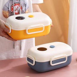 Dinnerware Sets 1000ml Kawaii Thermal Lunch Box Bento For Adults Kids Temperature Display Insulated Microwave Safe Portable