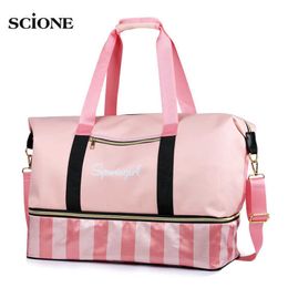 Outdoor Bags Yoga Bags Gym Tas For fitness Sac De Sport Bag Dry Wet Sports Training gymtas Handbags Travel Swim Sack striped sporttas XA654WA T230129