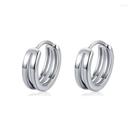 Hoop Earrings Fashion Silver Color Small Earring Circle Round Huggies For Women Men Ear Ring Bone Buckle Punk Jewelry Accessories