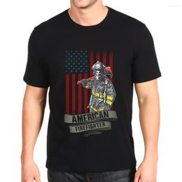 Men's T Shirts Tshirt Fashion Printed American Fireman Fire Fighter Top Mens Loose Customization Tees
