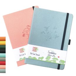 Notepads BUKE BULLET Dot Grid Notebook Dotted Journal Drawing Sketchbook160gsm Paper Inner Pocket Numbered Page P1 P160 230130