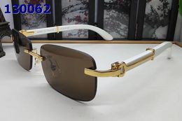 Designer Luxury Sunglasses for Women Man Summer Style Anti-Ultraviolet Retro Shield Lens Plate Square Full Frameless Fashion Carti Glas Nhsd