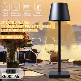 Table Lamps Portable LED Lamp USB Eye-Protection Night Light Touch Dimming Metal Desk For Couple Dinner/Coffee/Restaurant/Bedroom
