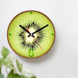 Wall Clocks Fruit Shape Creative Quality Acrylic Home Silent Hanging Decoration Battery Clock Exquisite Coffee Bar Ornaments