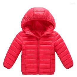 Jackets Autumn Winter Kids Hooded Down For Girls Solid Warm Children Coats Boy Girl 4 6 8 10 12 Years Outerwear Clothes