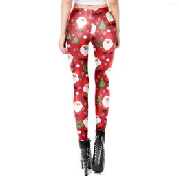 Women's Leggings Womens Christmas Print Sexy Pants Size 16 Casual Active For Women High Waist Winter Tights Workout