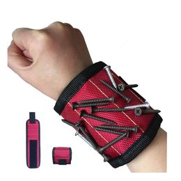 Tool Bag 5 Magnetic Wristband Pocket Tool Belt Pouch Bag ScrewsHolding Working Helper marker storage Wrist band magnet tool Wood DIY 230130