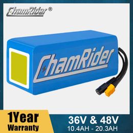 ChamRider 36V Ebike Battery 48V 20A 30A BMS BaFang 500W 700W 18650 21700 Cell Lithium Pack Battery For Bike Electric Scooter