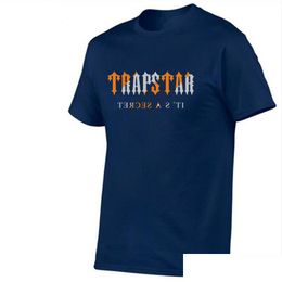 Erkekler Kadınlar Harfler Sprey Tshirt Trapstar Tee Saf Pamuk Erkek Hip Hop Fashio Dhfb5 için Erkek T-Shirt Tasarımcı T Shirt Yaz Kısa Kollu