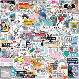 100Pcs Nurse Stickers Cartoon Medical graffiti Stickers for DIY Luggage Laptop Skateboard Motorcycle Bicycle Stickers HT043FE083