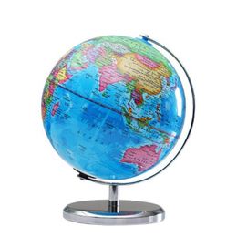 Other Office School Supplies Sphere Diameter 20cm Full English World Globe HD Printed Desk Teaching LED Lights Metal ABS 360° Rotation Crafts 230130