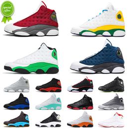 NEW OG NEW 13 XIII 13s man Basketball Shoes sneaker Phantom Bred Black Brown White hologram flint atheletic Sports designer shoe